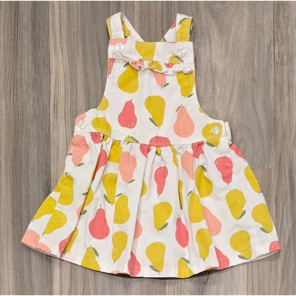 Just One You Baby Girls Dress Jumper Fruit Pattern Adjustable Straps Sz 18 month - Picture 1 of 5